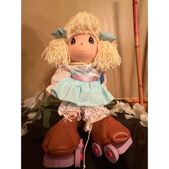 Vintage Precious Moments 1993 Limited Edition Roller Skating Doll By Applause - Picture 10 of 13